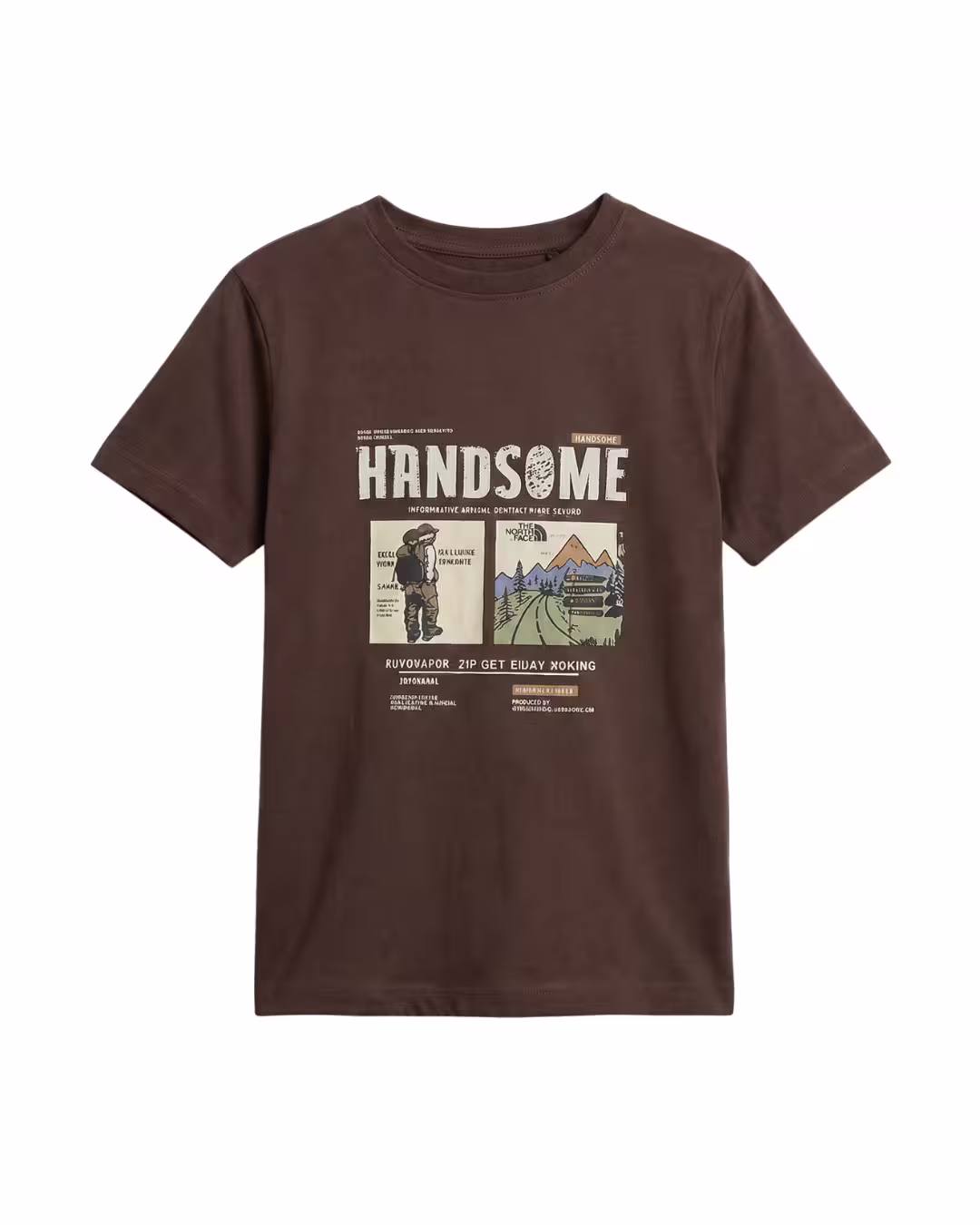 OLA Boys T-shirt - Chocolate Brown Alternate